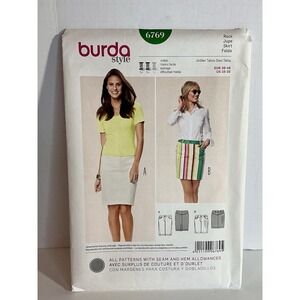 Burda 6769 Skirt 5 Pocket Style Straight 2 Lengths Miss 10 12 14 16 18 20 UNCUT